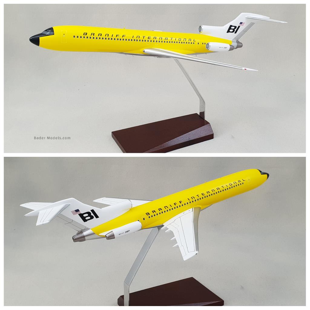 Braniff International (Yellow)  - B727-200 (1:100)