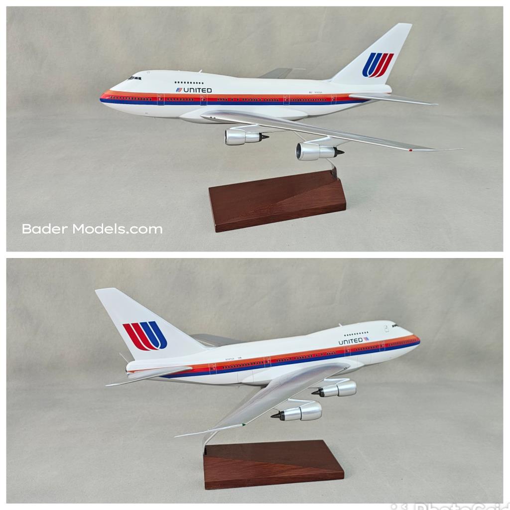 United - B747SP (Small Tittle) - (1:72)